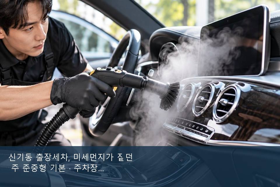 신기동 출장세차, 미세먼지가 짙던 주 준중형 기본 · 주차장에서 부른 날